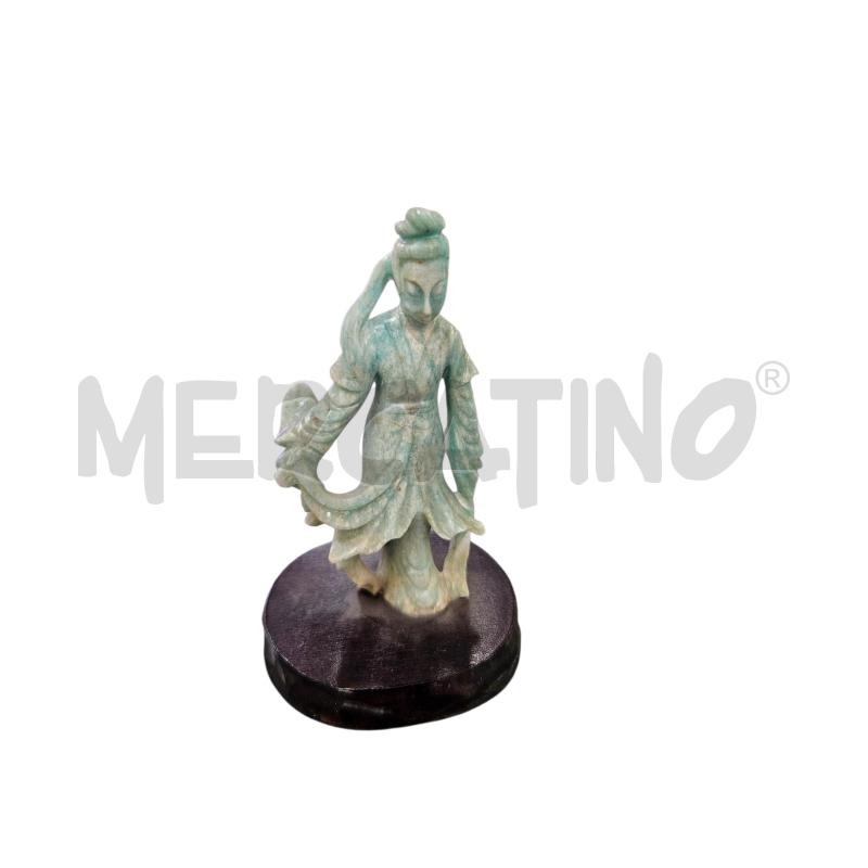 STATUINA DAMA ORIENTALE BASE LGNO | Mercatino dell'Usato Roma appia 1