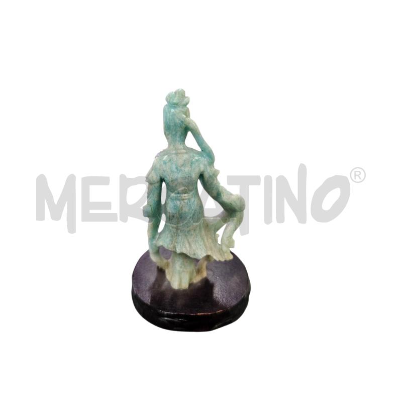 STATUINA DAMA ORIENTALE BASE LGNO | Mercatino dell'Usato Roma appia 2