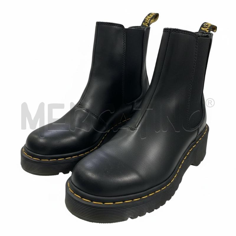 STIVALETTI DONNA DR.MARTENS NER  IMPUNTURA GIALLO  | Mercatino dell'Usato Roma appia 1