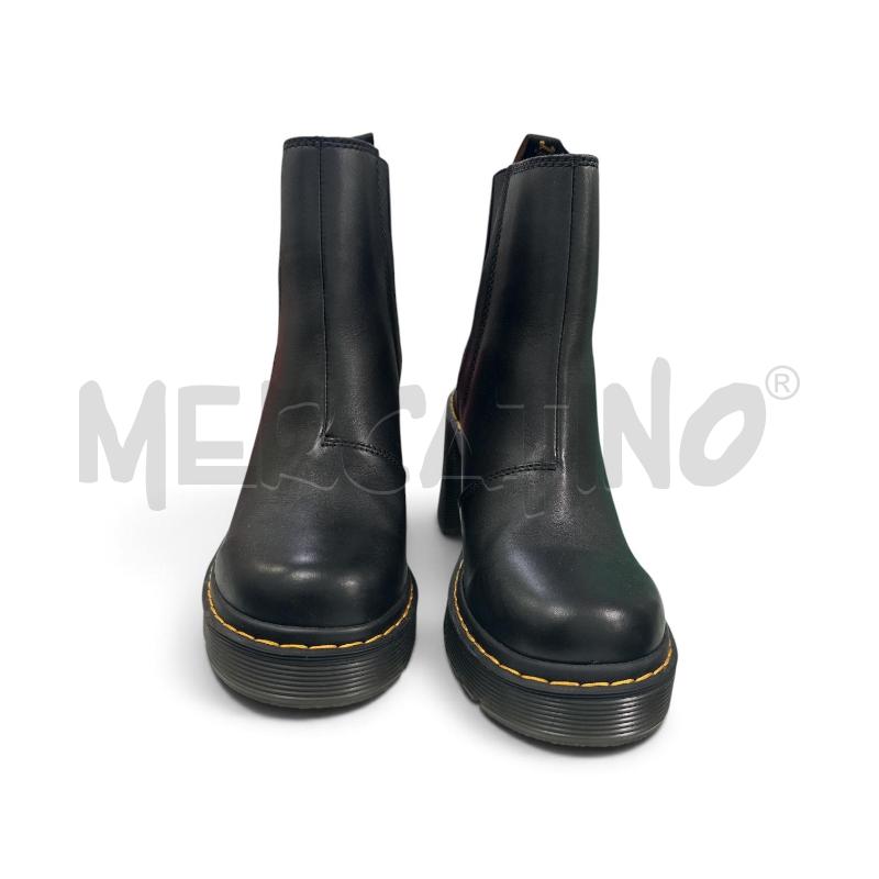 STIVALETTI DONNA DR.MARTENS NER  IMPUNTURA GIALLO  | Mercatino dell'Usato Roma appia 2