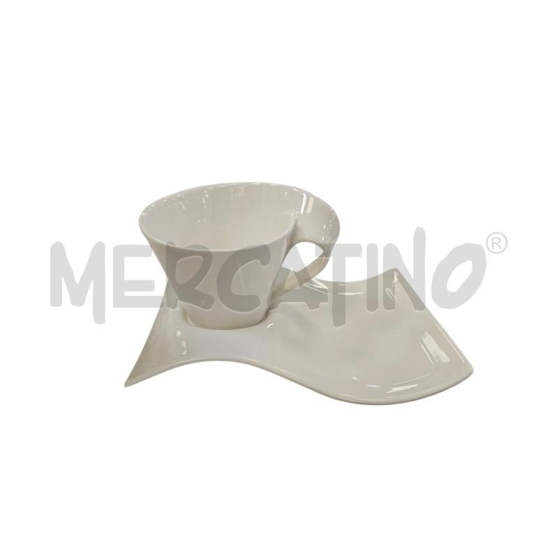 TAZZA + PIATTINO VILLEROY E BOCH ONDULATA | Mercatino dell'Usato Roma appia 1