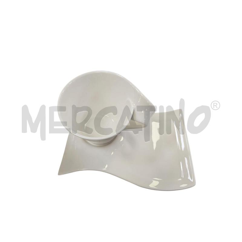 TAZZA + PIATTINO VILLEROY E BOCH ONDULATA | Mercatino dell'Usato Roma appia 2