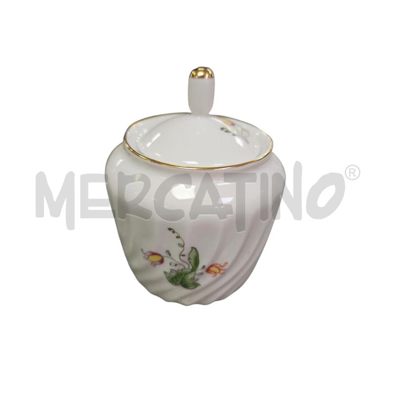 TAZZE PZ. 6 GINORI FIORI ARANCION VIOLA BORDO ORO | Mercatino dell'Usato Roma appia 3