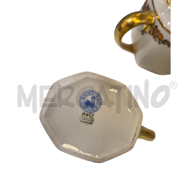 TRITTICO LIMOGES BEIGE ORO FIORI ARANCIONI | Mercatino dell'Usato Roma appia 5