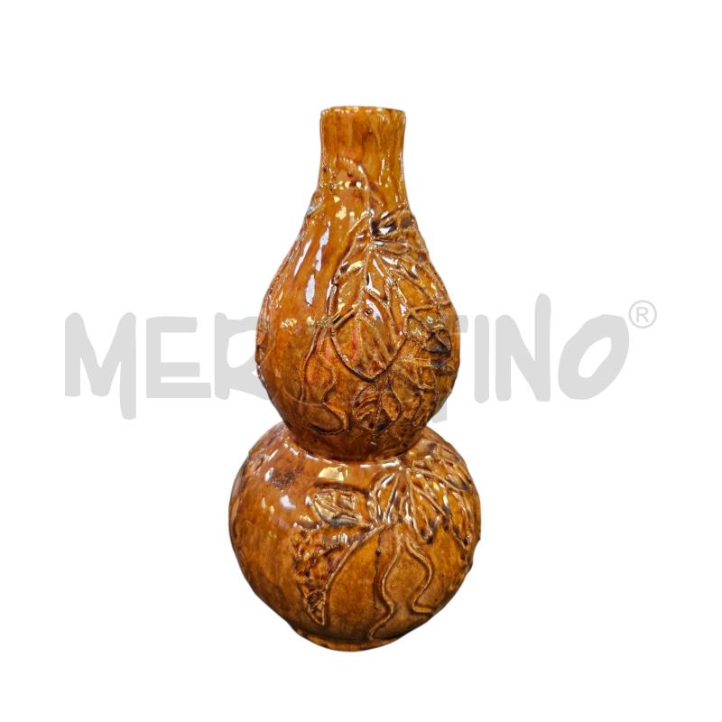 VASO CINESE CERAMICA ARANCIONE | Mercatino dell'Usato Roma appia 1