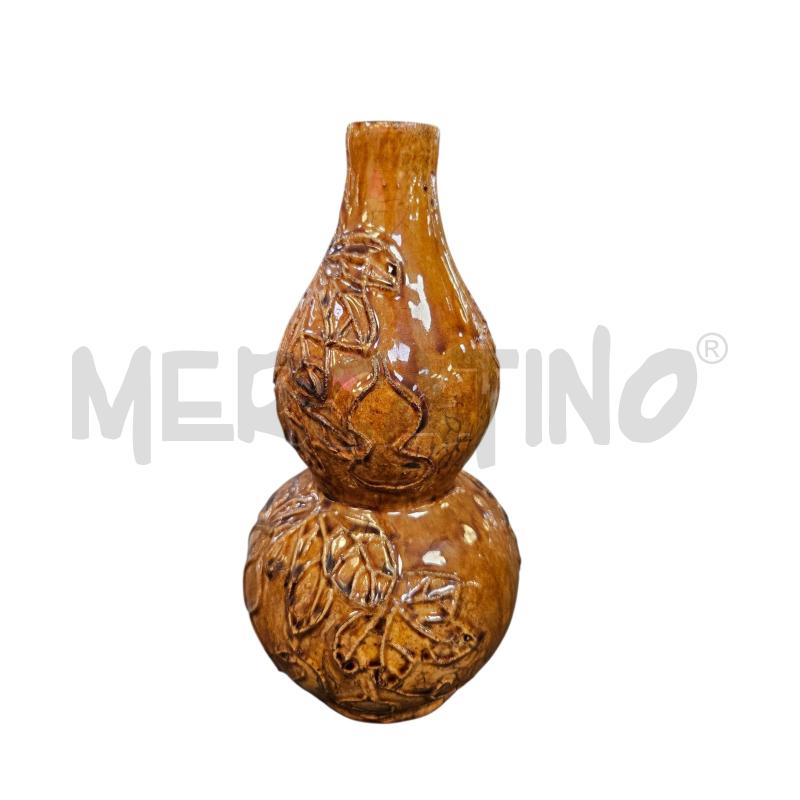 VASO CINESE CERAMICA ARANCIONE | Mercatino dell'Usato Roma appia 2