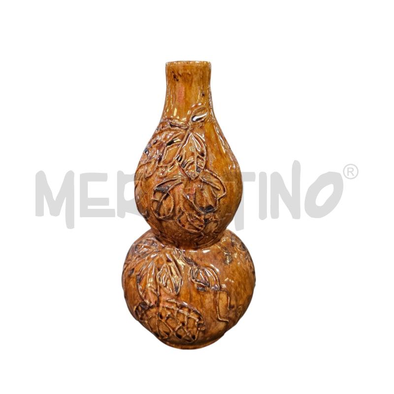 VASO CINESE CERAMICA ARANCIONE | Mercatino dell'Usato Roma appia 3
