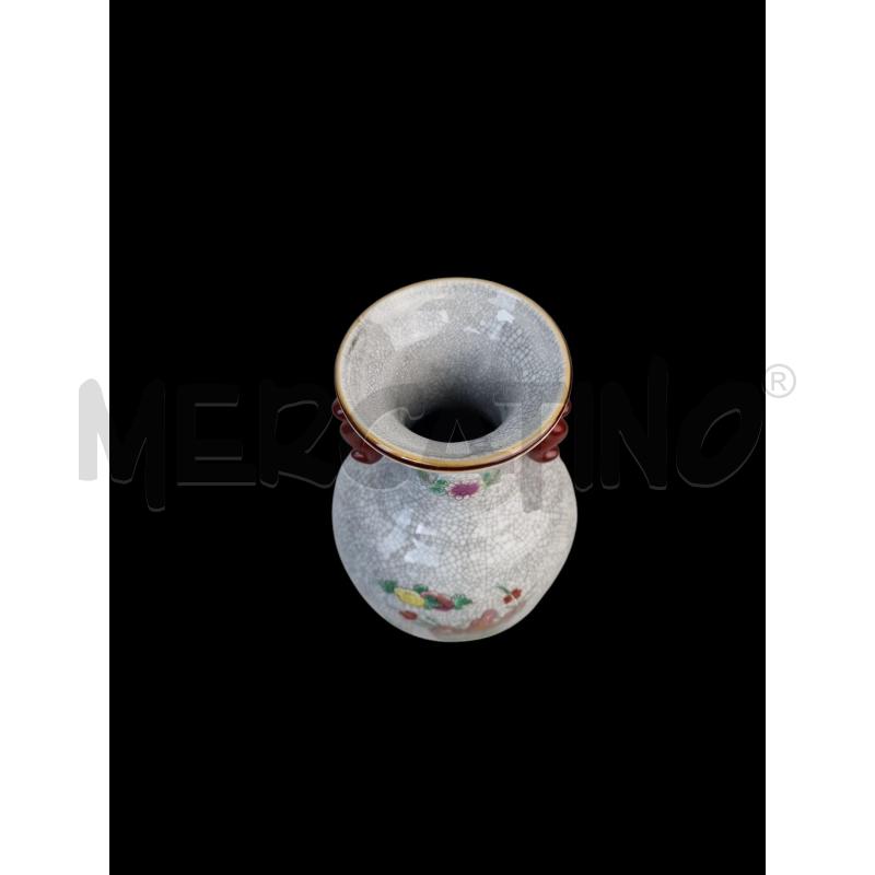 VASO ORIENTALE FLOREALE 2 MANICI ROSSI | Mercatino dell'Usato Roma appia 3