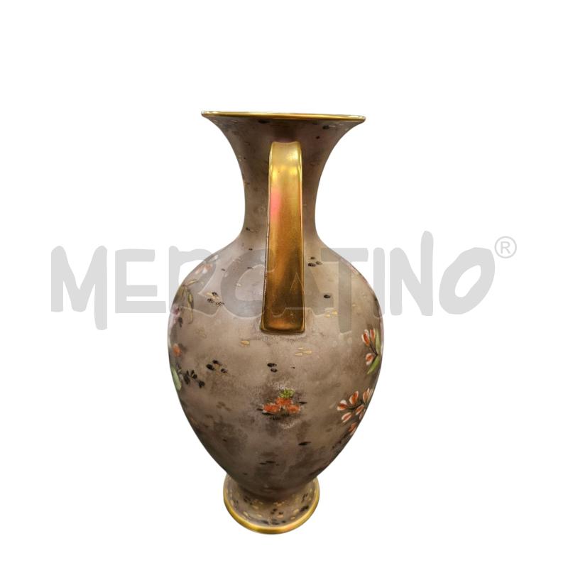 VASO ROSENTHAL GRIGIO MANICI DORATI FIORI  | Mercatino dell'Usato Roma appia 2