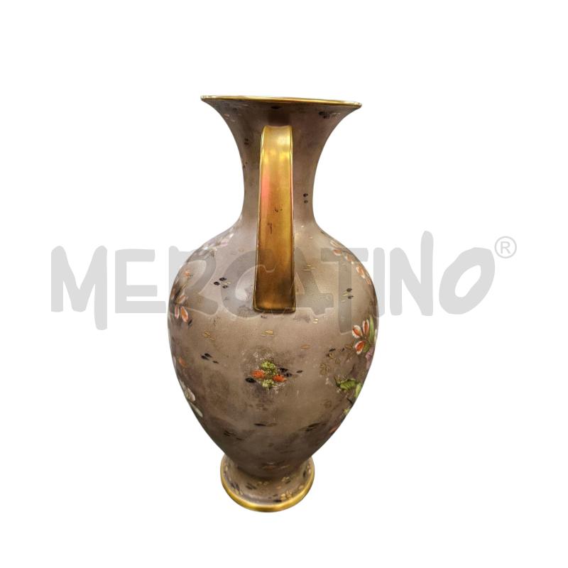 VASO ROSENTHAL GRIGIO MANICI DORATI FIORI  | Mercatino dell'Usato Roma appia 4