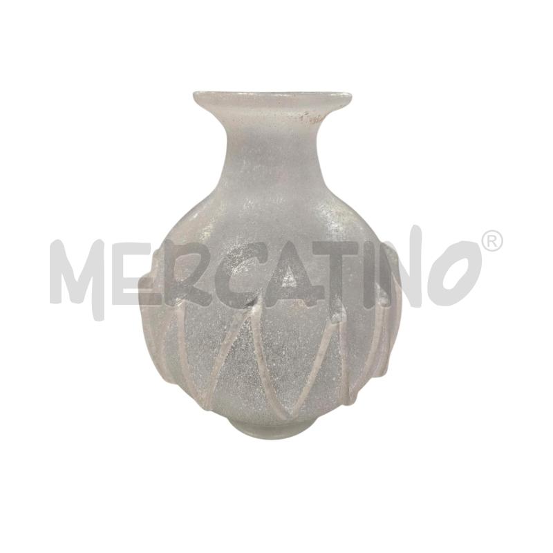 VASO VETRO SATINATO ZIG ZAG  | Mercatino dell'Usato Roma appia 1