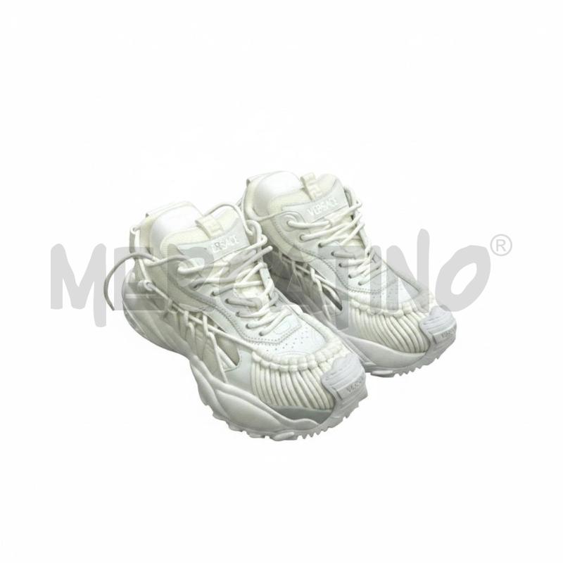 VERSACE MEERCURY SNEAKERS WHITE LOW TOP VITELLO | Mercatino dell'Usato Roma appia 1