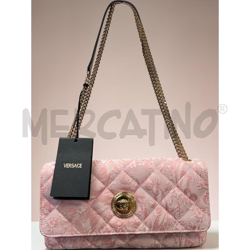 VERSACE SHOULDER BAG ROSA DAMASCATA CATENA DORATA  | Mercatino dell'Usato Roma appia 1