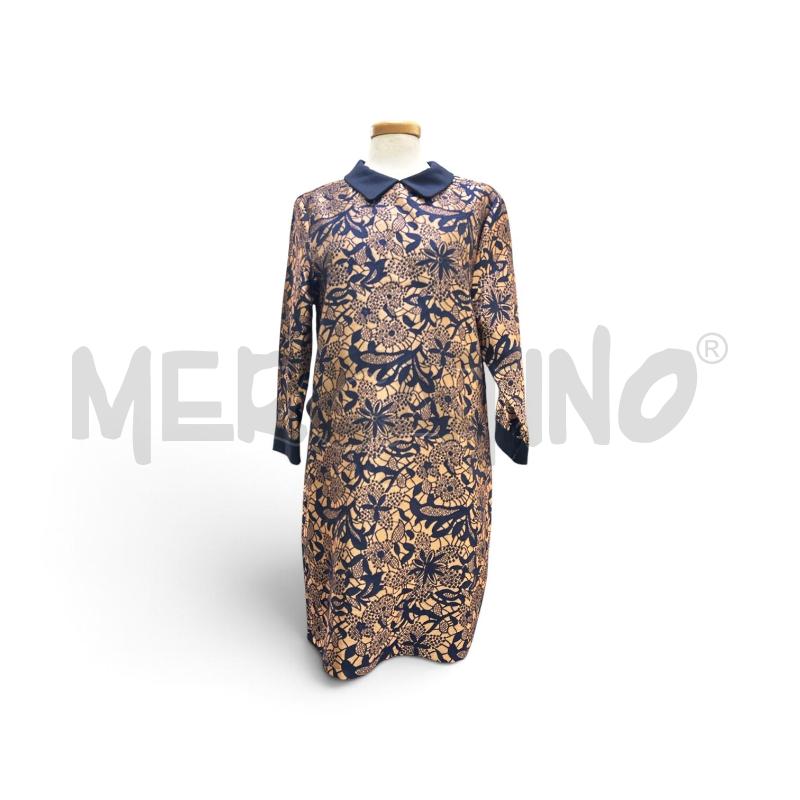 VESTITO DONNA ANONYME BEIGE BLU | Mercatino dell'Usato Roma appia 1