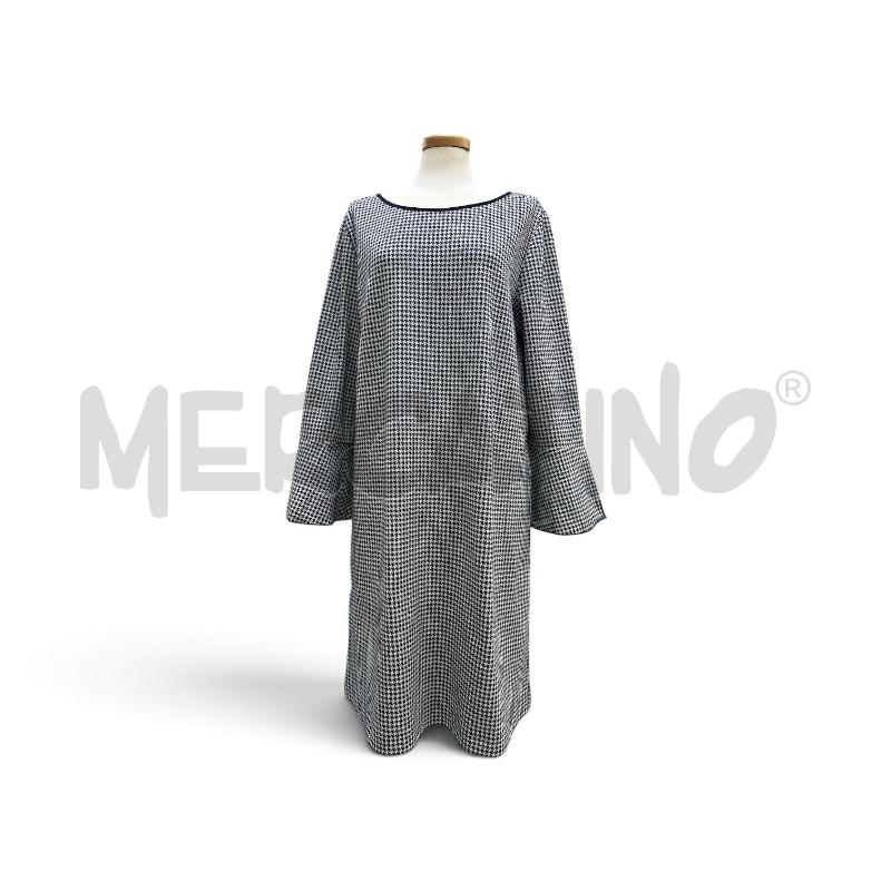 VESTITO DONNA EMME MARELLA PIED DE POULLLE BLU | Mercatino dell'Usato Roma appia 1