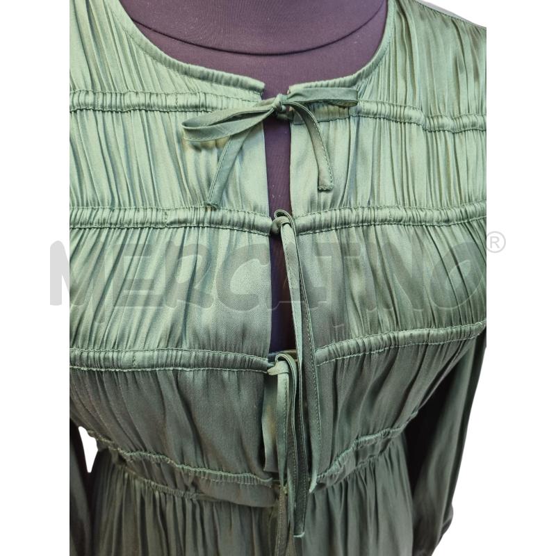 VESTITO DONNA MAJE VERDE PLISS SCOLL V  | Mercatino dell'Usato Roma appia 2