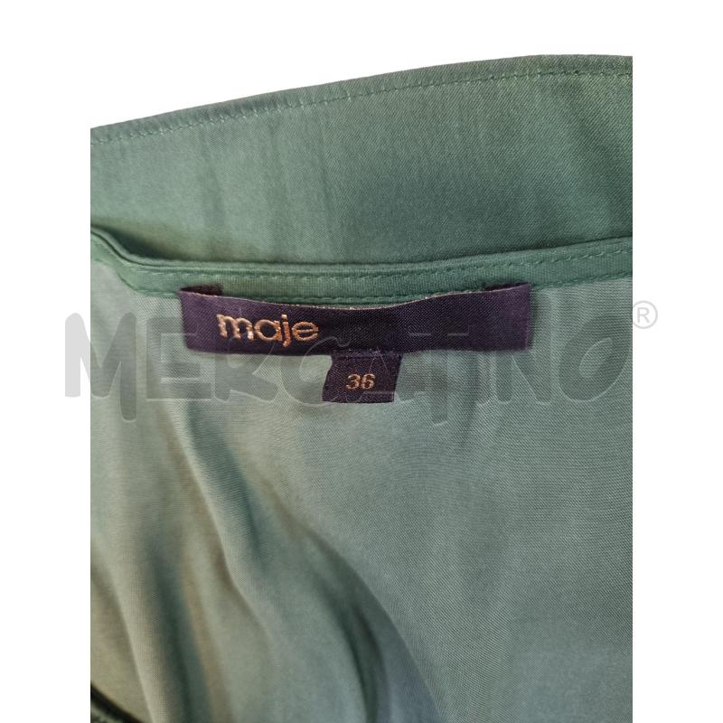 VESTITO DONNA MAJE VERDE PLISS SCOLL V  | Mercatino dell'Usato Roma appia 3
