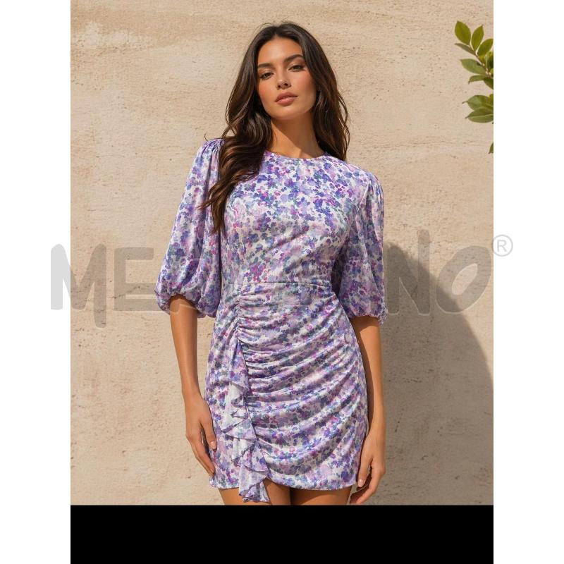 VESTITO DONNA MAJE VIOLE FIORELLINI FUCSIA  | Mercatino dell'Usato Roma appia 1