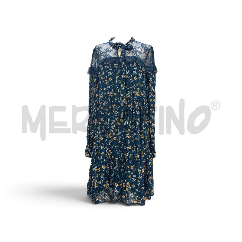 VESTITO DONNA MY TWIN BLU FIOR GIALL CELEST PIZZO  | Mercatino dell'Usato Roma appia 1