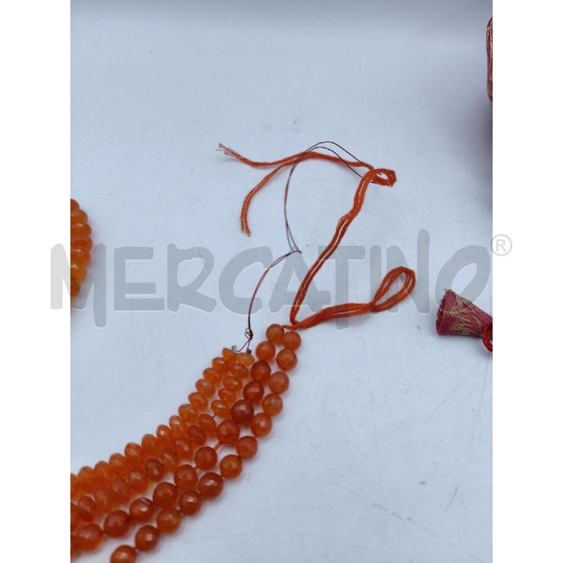 2 FILI AVVENTURINA ROSSA SFERE PICC SFACC  LINEA FUR CON SACCHETTO | Mercatino dell'Usato Roma talenti 4