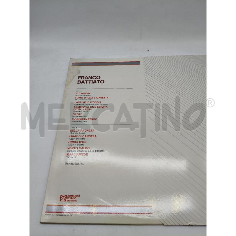33 FRANCO BATTIATO – FRANCO BATTIATO  | Mercatino dell'Usato Roma talenti 4
