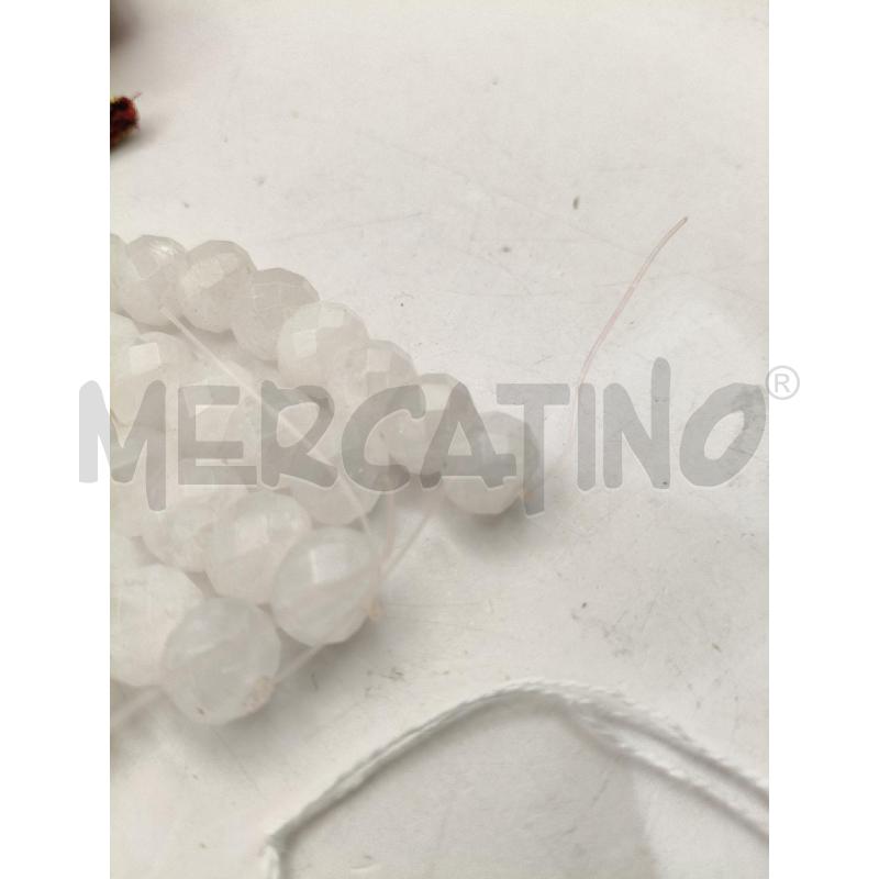 5 FILI GIADA BIANCA SFACCETTATA LINEA FUR  CON SACCHETTO | Mercatino dell'Usato Roma talenti 3