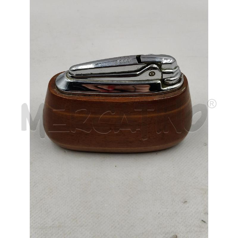 ACCENDINO DA TAVOLO RONSON BASE LEGNO | Mercatino dell'Usato Roma talenti 1