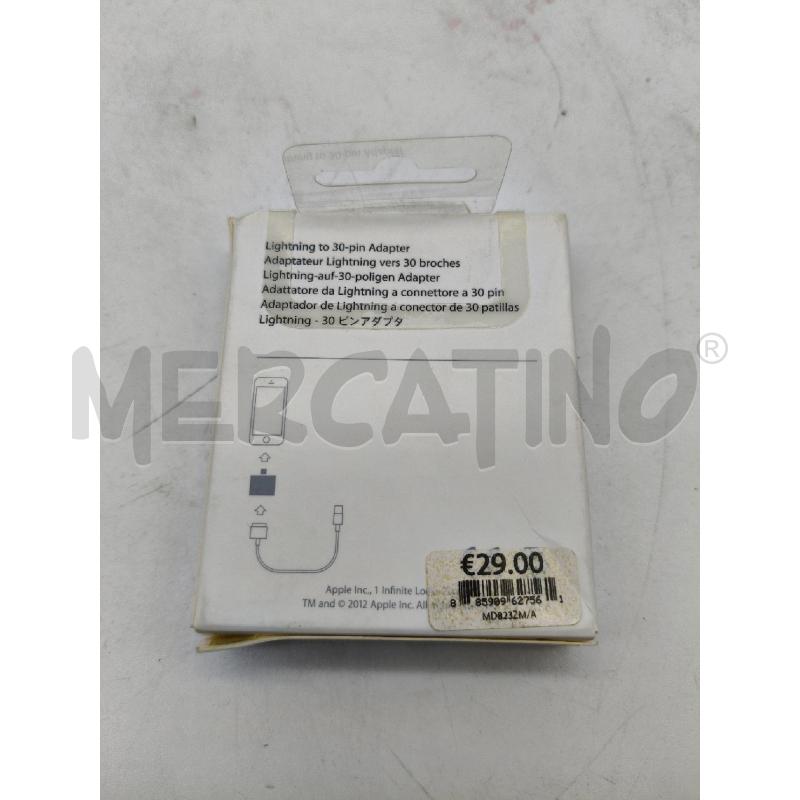 ADATTATORE APPLE LIGHTNING TO 30 PIN | Mercatino dell'Usato Roma talenti 2