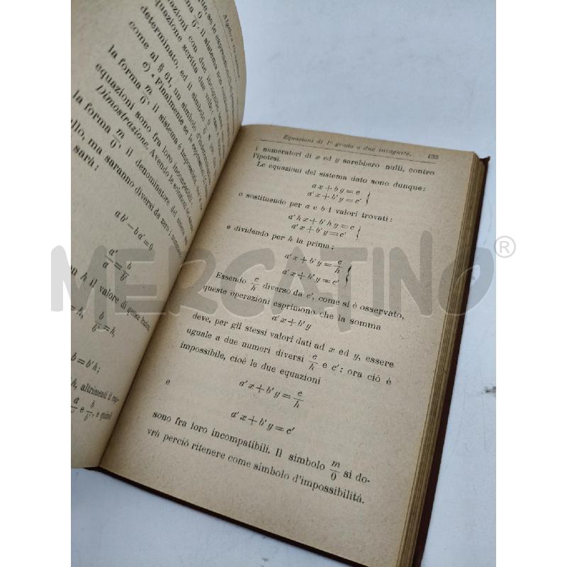 ALGEBRA ELEMENTARE 1913 | Mercatino dell'Usato Roma talenti 3