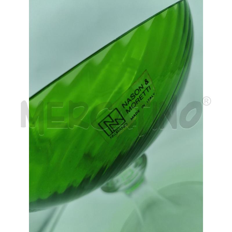 ALZATA VETRO MURANO VERDE NASON MORETTI  | Mercatino dell'Usato Roma talenti 2