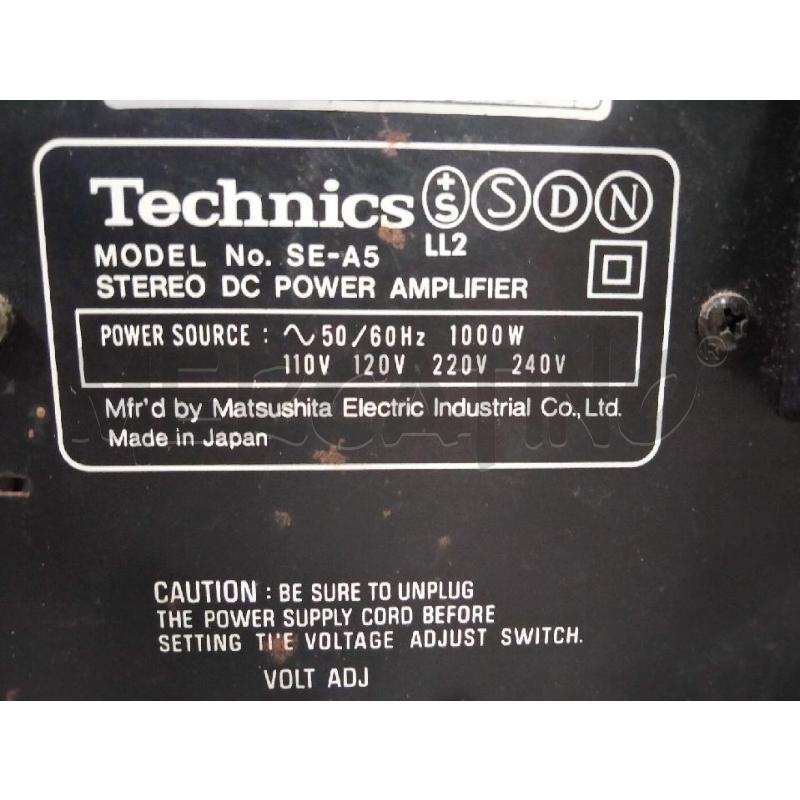 AMPLIFICATORE TECHNICS SE-A5 | Mercatino dell'Usato Roma talenti 4