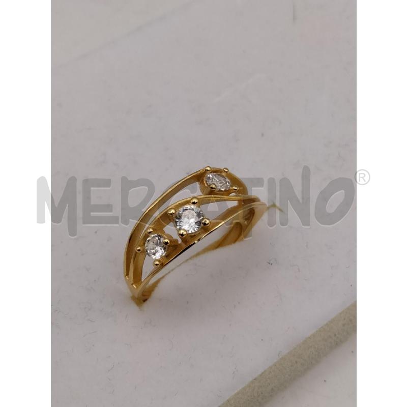 ANELLO 10.6 FUSION DOR ONDUL 3 PIETRE | Mercatino dell'Usato Roma talenti 1