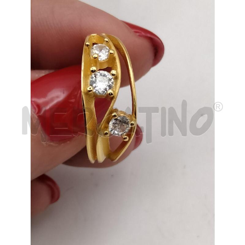 ANELLO 10.6 FUSION DOR ONDUL 3 PIETRE | Mercatino dell'Usato Roma talenti 2