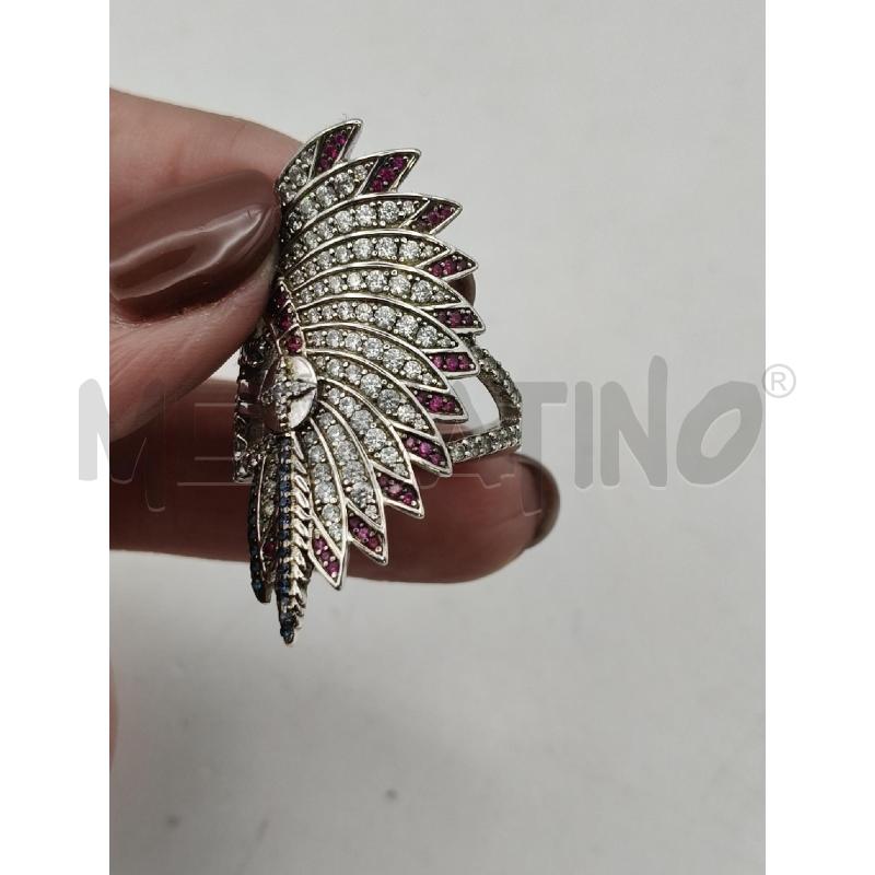ANELLO APM MONACO FUSION INDIANO PIETRE BIANCO MAGENTA AZZURRO | Mercatino dell'Usato Roma talenti 3