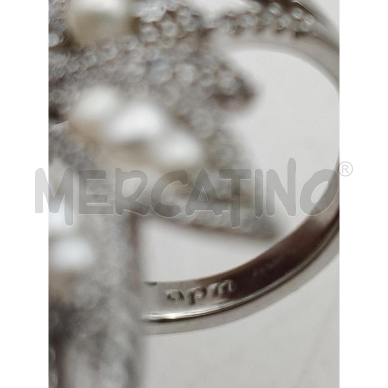 ANELLO APM MONACO FUSION  MAXI FOGLIA PAVE PERLINE | Mercatino dell'Usato Roma talenti 5