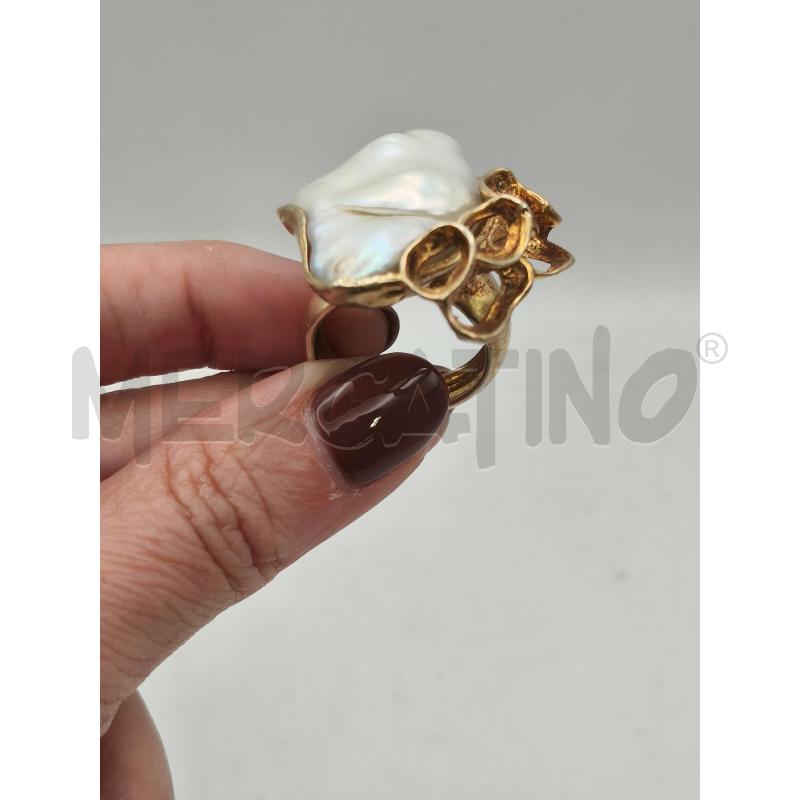 ANELLO ARTIGIANALE FUSION DOR PERLONA RICCIOLI  | Mercatino dell'Usato Roma talenti 1