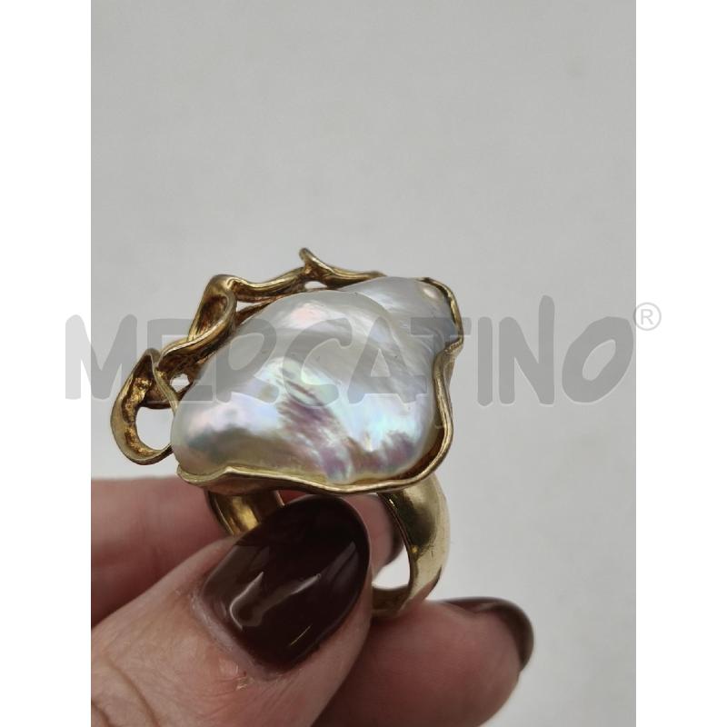 ANELLO ARTIGIANALE FUSION DOR PERLONA RICCIOLI  | Mercatino dell'Usato Roma talenti 3