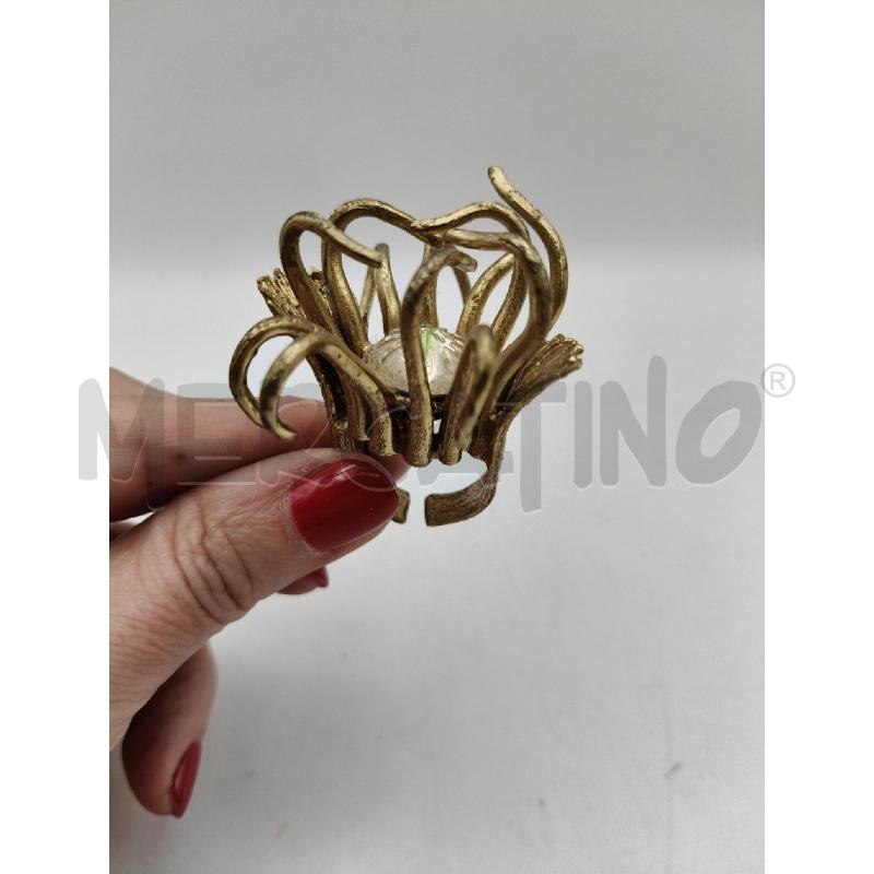 ANELLO DOR RIG FIORE PISTILLI AP PIETRA BIA  | Mercatino dell'Usato Roma talenti 1