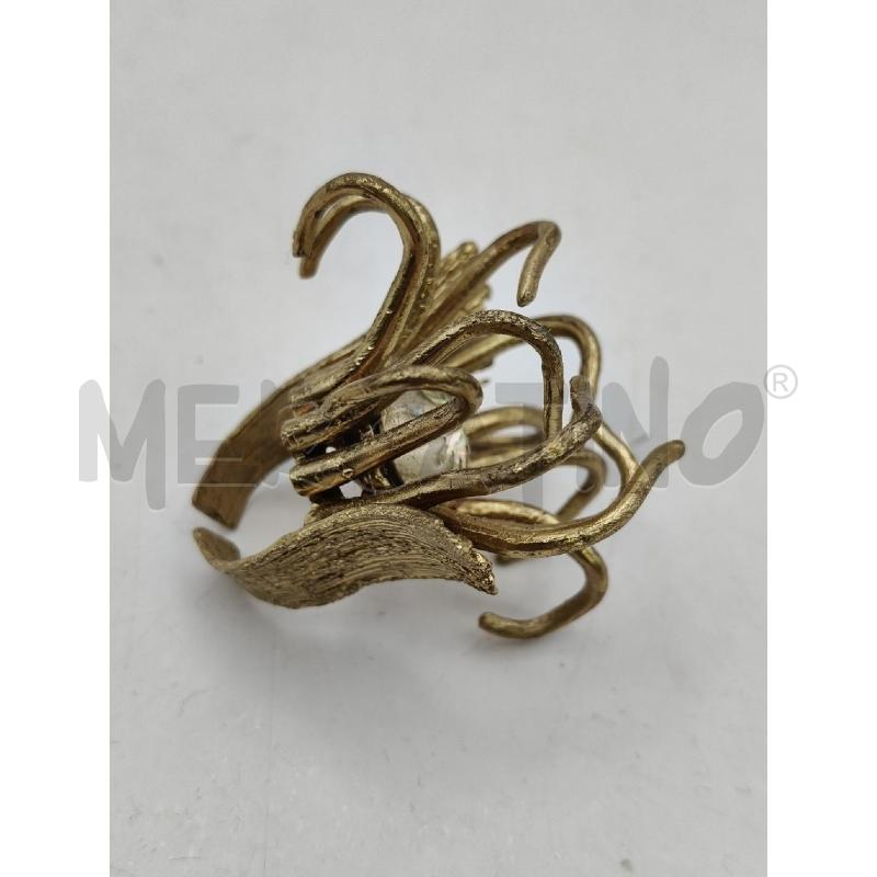 ANELLO DOR RIG FIORE PISTILLI AP PIETRA BIA  | Mercatino dell'Usato Roma talenti 2