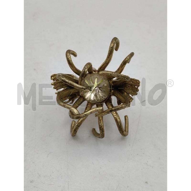 ANELLO DOR RIG FIORE PISTILLI AP PIETRA BIA  | Mercatino dell'Usato Roma talenti 3