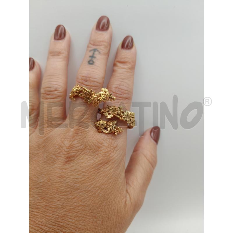 ANELLO DUE DITA DOR RAMI FOGLIE  | Mercatino dell'Usato Roma talenti 1
