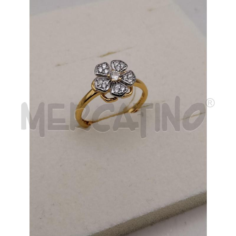 ANELLO D 18.4 FUSION DOR SOLIT MARGHERITA PAVE | Mercatino dell'Usato Roma talenti 1