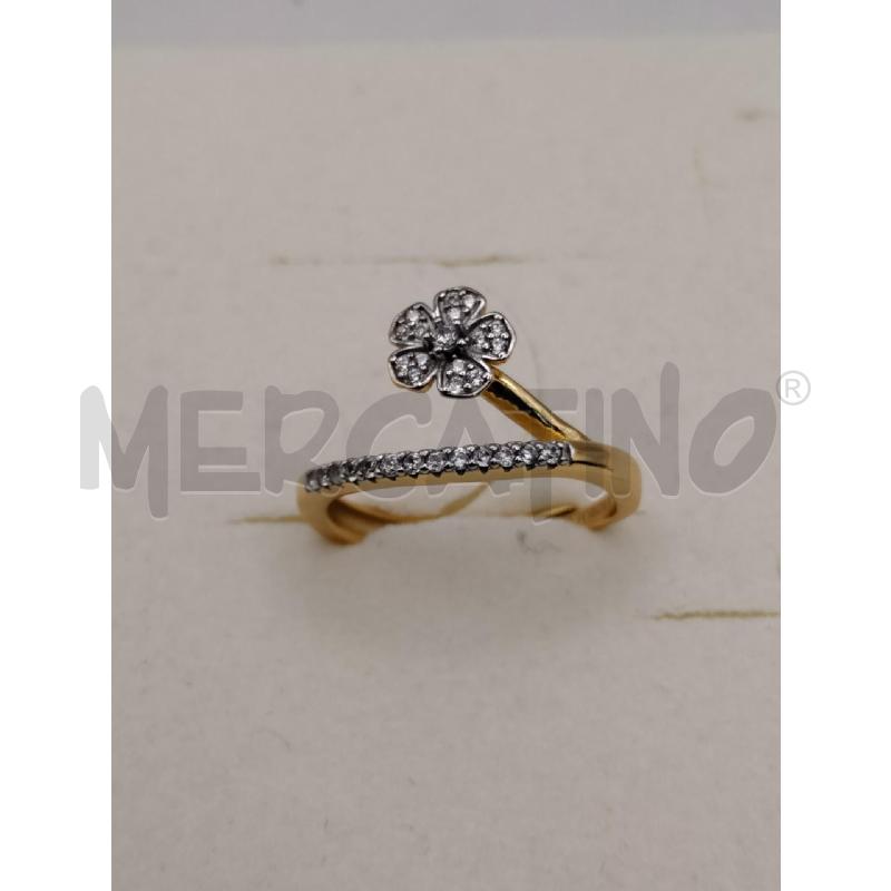 ANELLO D 18.6 FUSION DOR MARGHERITA PAVE CONTRARIE | Mercatino dell'Usato Roma talenti 1