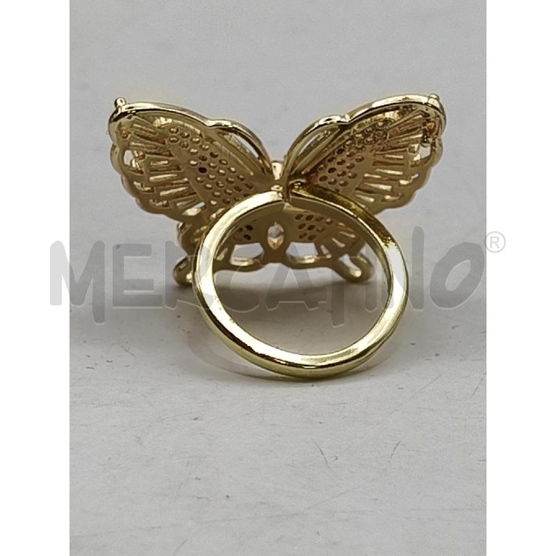 ANELLO D 310B  FARFALLA DOR PAVE BIA  | Mercatino dell'Usato Roma talenti 3