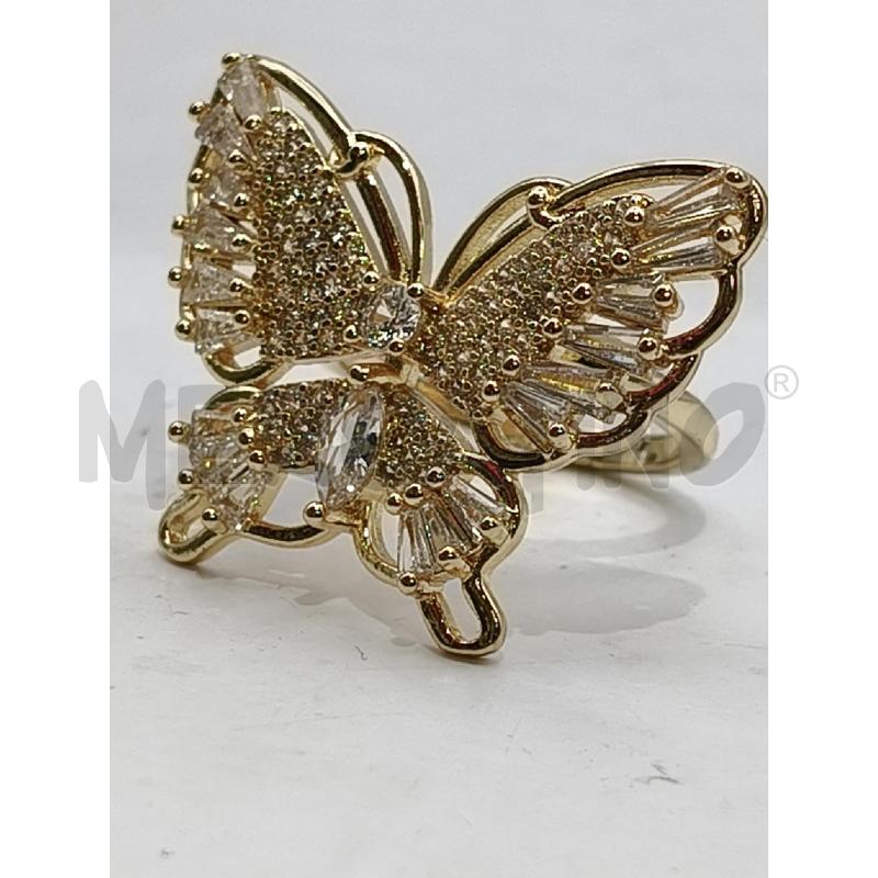ANELLO D 310B  FARFALLA DOR PAVE BIA  | Mercatino dell'Usato Roma talenti 5