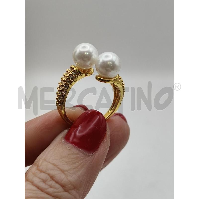 ANELLO D 340B DOR CONTRARIE PERLE  | Mercatino dell'Usato Roma talenti 1