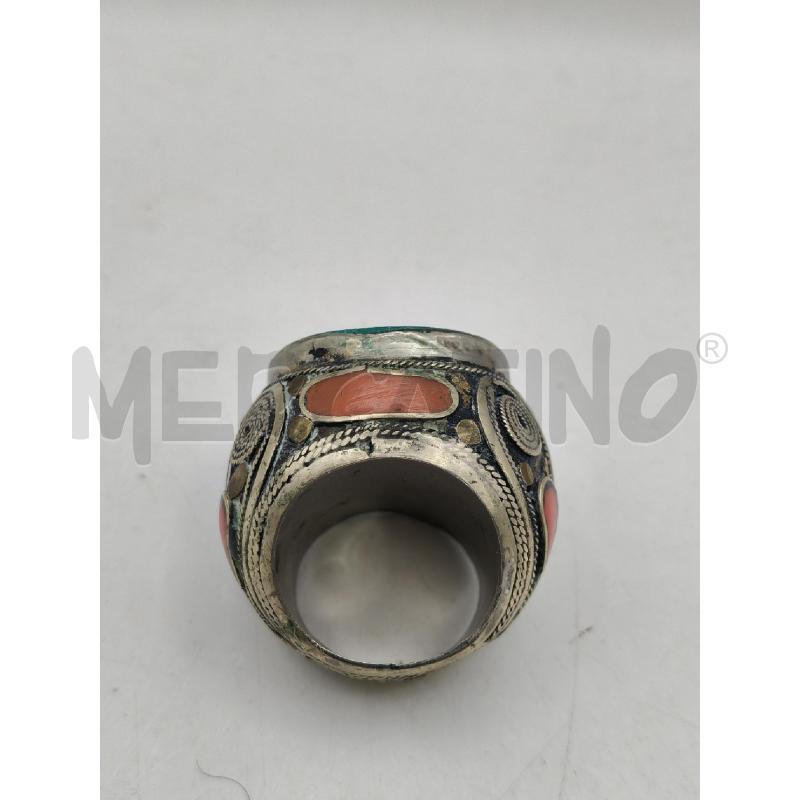 ANELLO D ETNICO MAXI TONDO COR TURCHESE | Mercatino dell'Usato Roma talenti 3