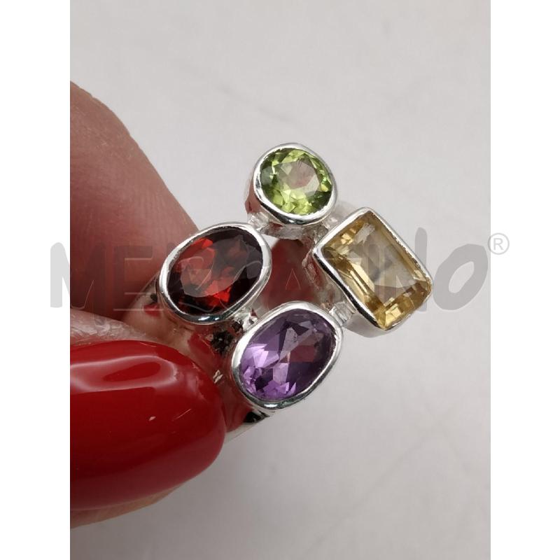 ANELLO D FUSION 4 PIETRE COL VARIE FORME | Mercatino dell'Usato Roma talenti 4