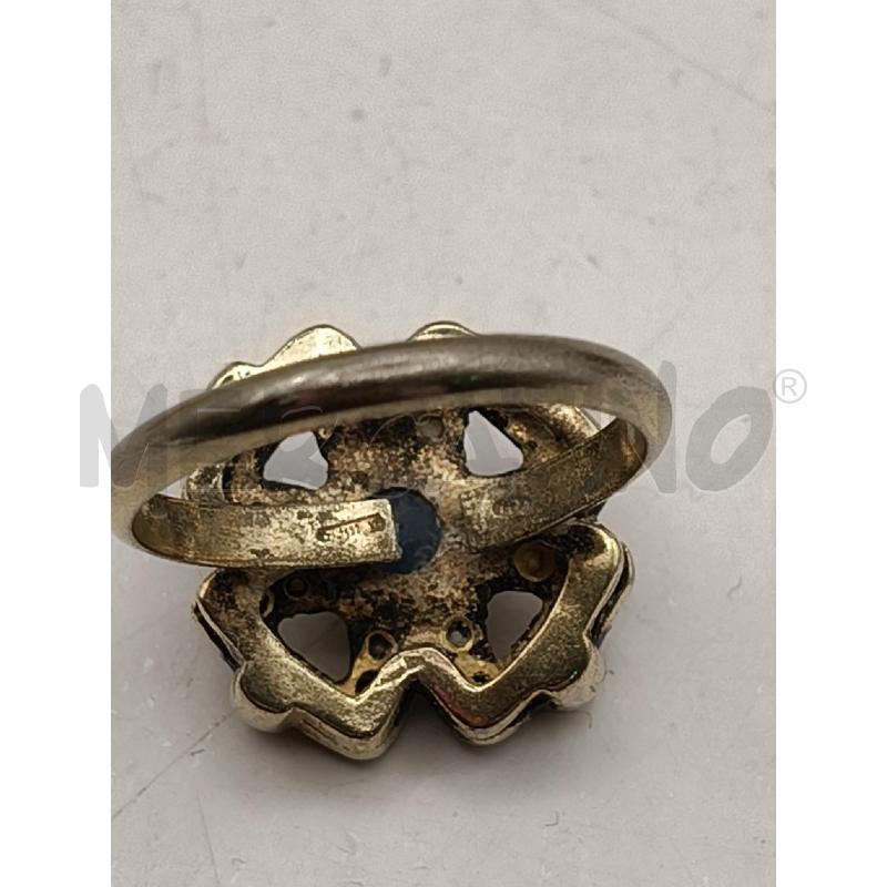 ANELLO D FUSION FIORE 4 PETALI PERLINE CENTR BLU | Mercatino dell'Usato Roma talenti 2