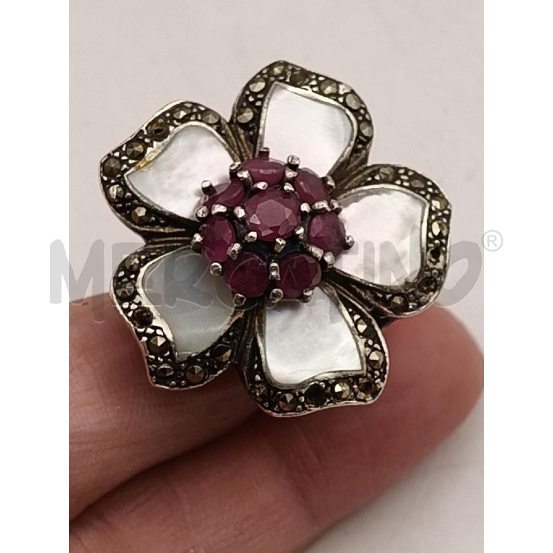 ANELLO D FUSION FIORE PETALI MADREP B/MARCAS CENTR RUB | Mercatino dell'Usato Roma talenti 3